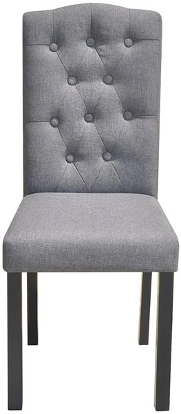 Jedálenská stolička Jedálenské stoličky 6 ks svetlo sivé textil ...