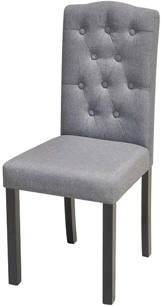 Jedálenská stolička Jedálenské stoličky 6 ks svetlo sivé textil ...