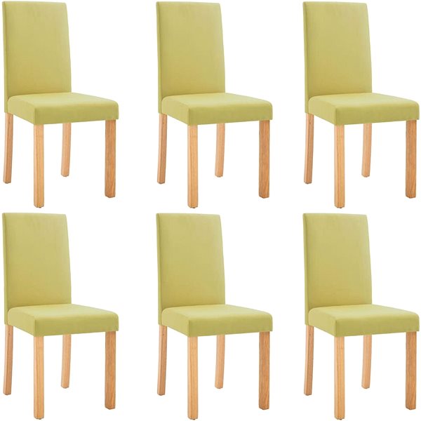 Jídelní židle Jídelní židle 6 ks zelené textil ...