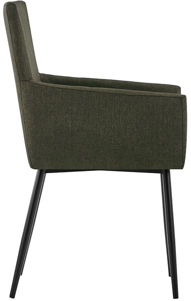 Jedálenská stolička Jedálenské stoličky s podrúčkami 4 ks hnedé textil ...
