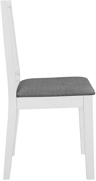 Jedálenská stolička Jedálenské stoličky s poduškami 6 ks biele masívne drevo ...