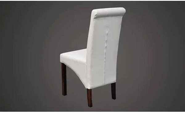 Jedálenská stolička Jedálenské stoličky 2 ks biele umelá koža ...