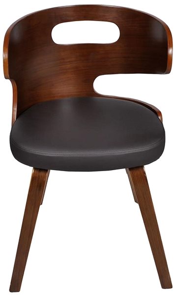 Jedálenská stolička Jedálenské stoličky 2 ks hnedé umelá koža ...