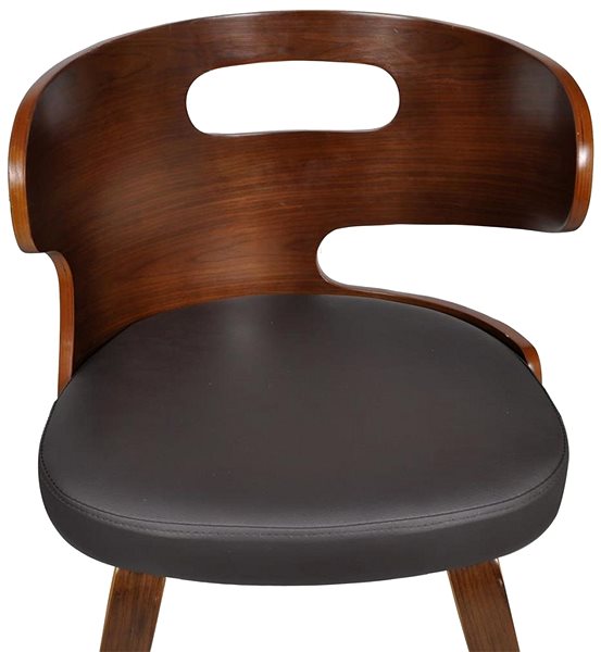 Jedálenská stolička Jedálenské stoličky 2 ks hnedé umelá koža ...