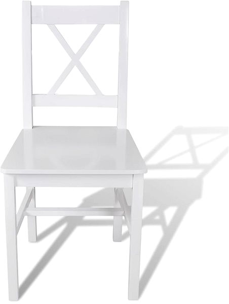 Jedálenská stolička Jedálenské stoličky 2 ks biele borovicové drevo ...