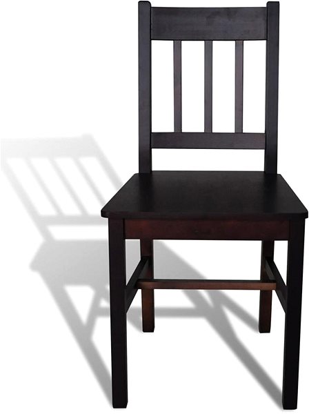 Jedálenská stolička Jedálenské stoličky 4 ks tmavohnedé borovicové drevo ...