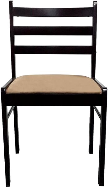 Jedálenská stolička Jedálenské stoličky 2 ks hnedé masívne kaučukovníkové drevo a zamat ...
