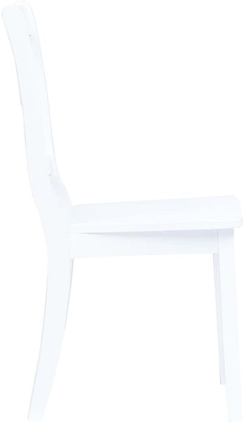 Jedálenská stolička Jedálenské stoličky, 2 ks, biele, masívny kaučukovník ...