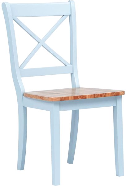 Jedálenská stolička Jedálenské stoličky 2 ks sivé a svetlé drevo masívny kaučukovník ...