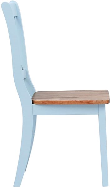 Jedálenská stolička Jedálenské stoličky 2 ks sivé a svetlé drevo masívny kaučukovník ...