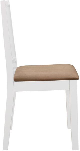 Jedálenská stolička Jedálenské stoličky s poduškami 2 ks biele masívne drevo ...
