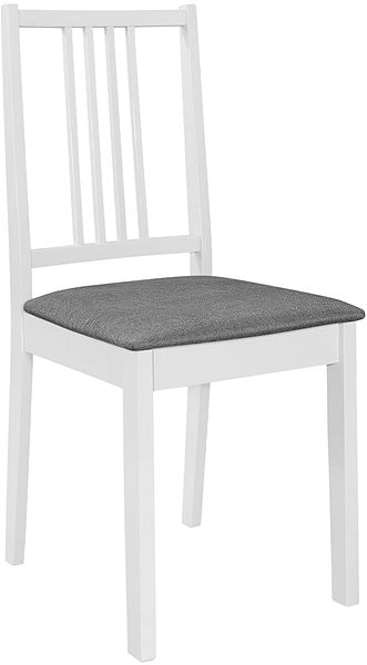 Jedálenská stolička Jedálenské stoličky s poduškami, 2 ks, biele, masívne drevo ...
