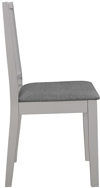 Jedálenská stolička Jedálenské stoličky s poduškami, 4 ks, sivé, masívne drevo ...