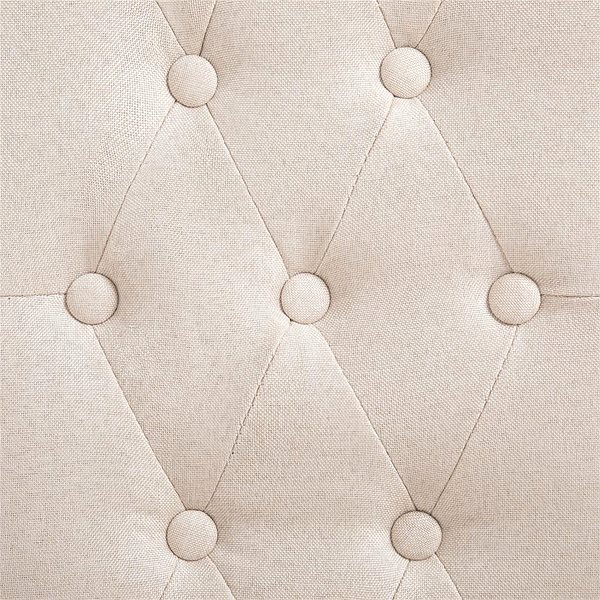 Jedálenská stolička Jedálenské stoličky 2 ks krémové textil ...