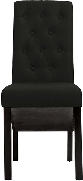 Jedálenská stolička Jedálenské stoličky, 2 ks, čierne, textil ...