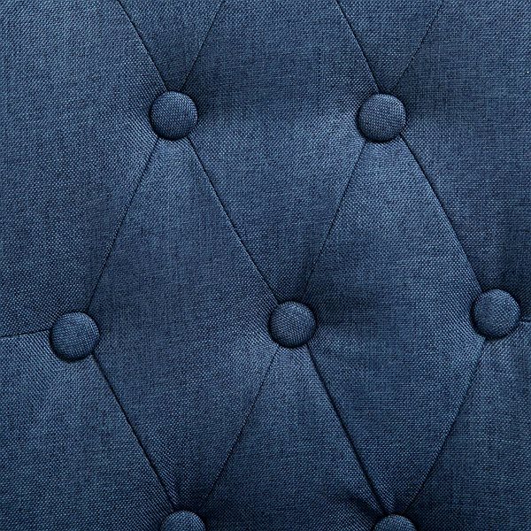 Jídelní židle Jídelní židle 4 ks modré textil ...