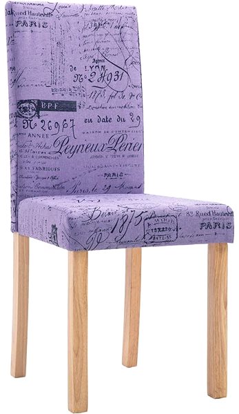 Jídelní židle Jídelní židle 2 ks fialové textil ...