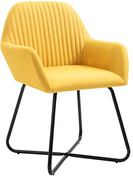 Jedálenská stolička Jedálenské stoličky 2 ks žlté textil ...