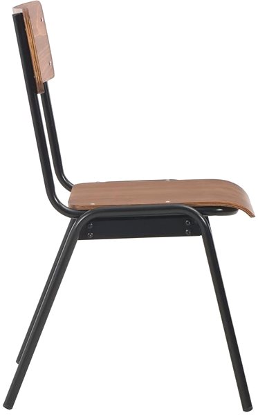 Jedálenská stolička Jedálenské stoličky 4 ks hnedé masívna preglejka a oceľ ...