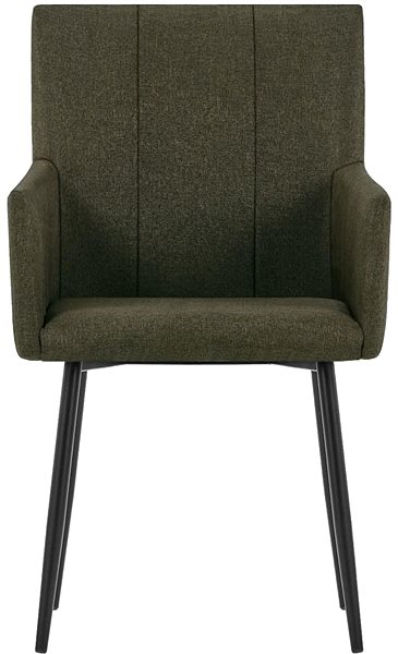 Jedálenská stolička Jedálenské stoličky s podrúčkami 2 ks hnedé textil ...
