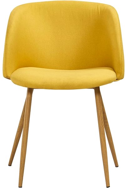 Jídelní židle Jídelní židle 2 ks žluté textil ...
