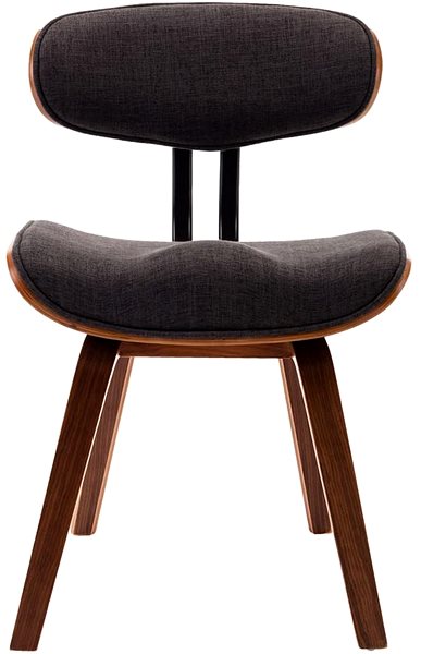 Jedálenská stolička Jedálenské stoličky 2 ks sivé ohýbané drevo a textil ...