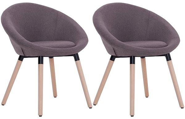 Jídelní židle Jídelní židle 2 ks taupe textil ...