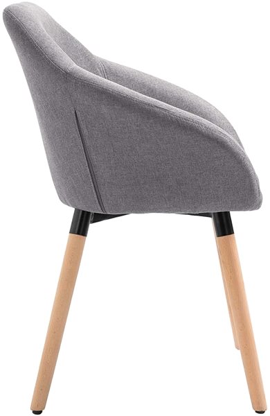 Jídelní židle Jídelní židle světle šedá textil ...