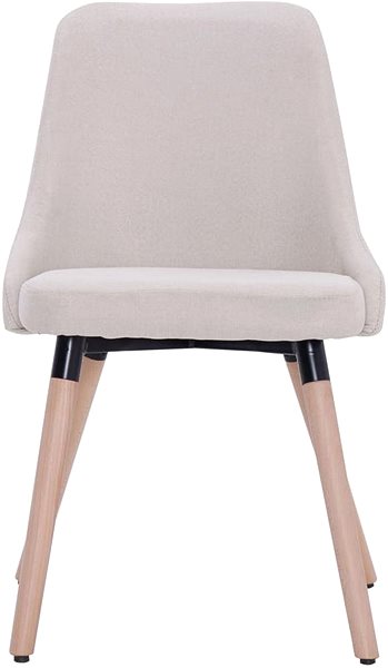 Jídelní židle Jídelní židle 2 ks krémové textil ...