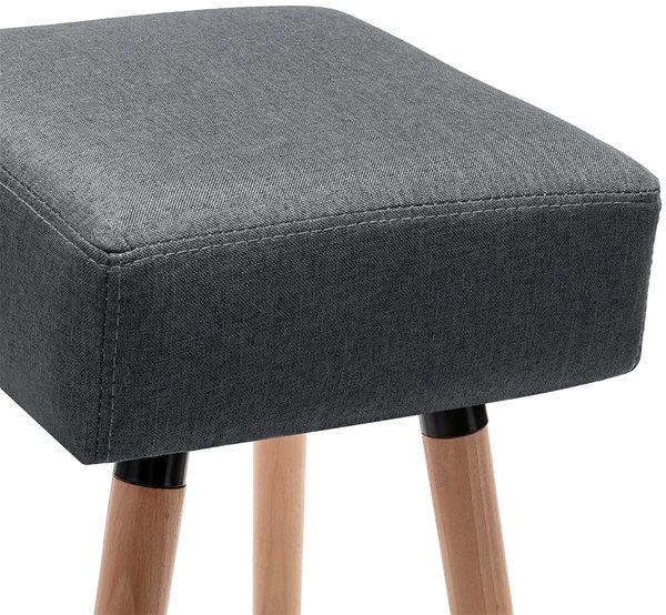 Barová židle Barová židle světle šedá textil ...