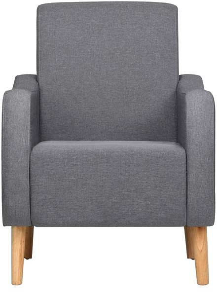 Křeslo Křeslo světle šedé textil Screen