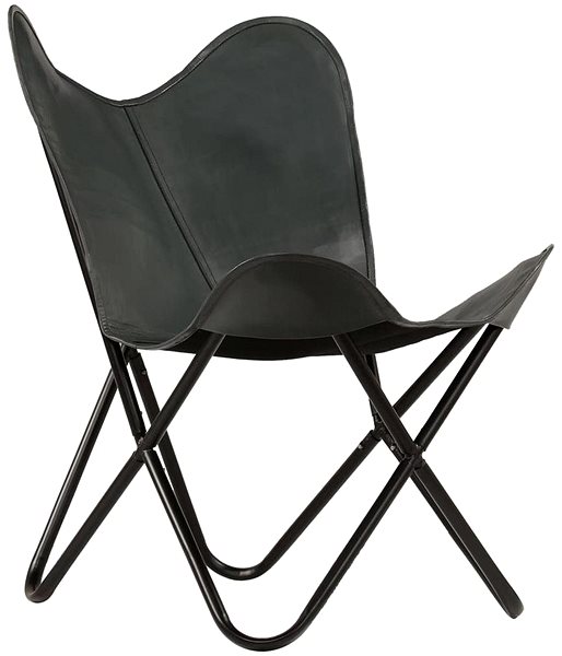 Křeslo Křeslo Butterfly dětské šedé pravá kůže Lifestyle