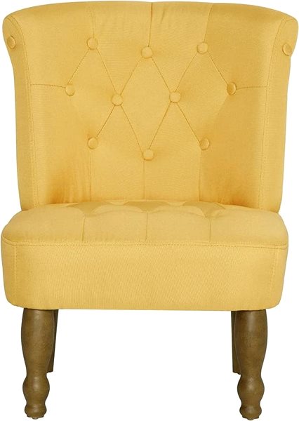 Křeslo Francouzská křesla 2 ks žlutá textil Screen