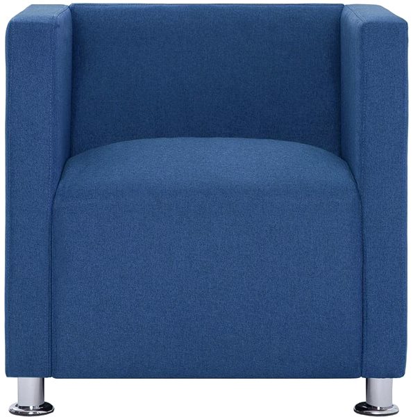Křeslo Hranaté křeslo modré textil Screen