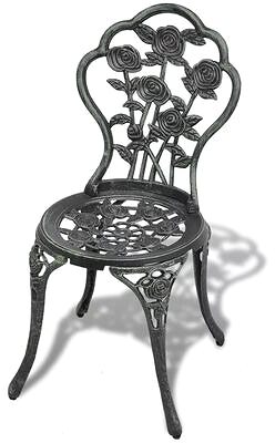 Záhradná stolička SHUMEE Stolička záhradná, liaty hliník – 2 ks v balení, zelená 43175 ...