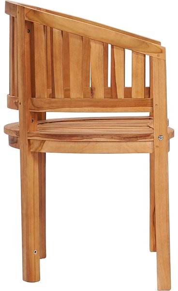 Záhradná stolička SHUMEE Stolička záhradná BANANA, tík – 2 ks v balení 48019 Bočný pohľad