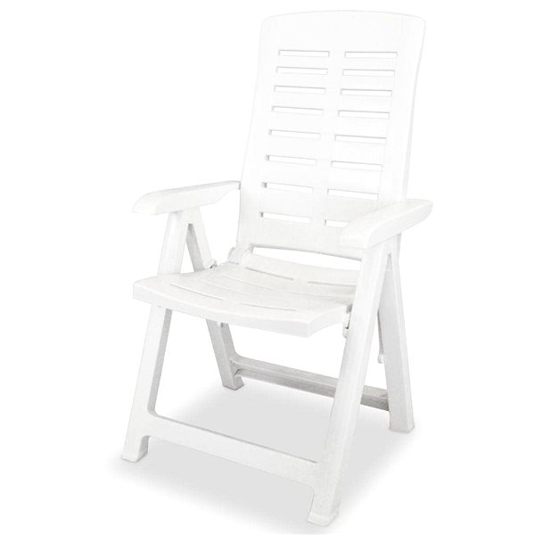 Zahradní židle Polohovatelné zahradní židle 2 ks plastové bílé 43895 Vlastnosti/technologie