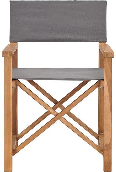 Záhradná stolička Režisérska stolička masívny tík sivá 47411 Screen
