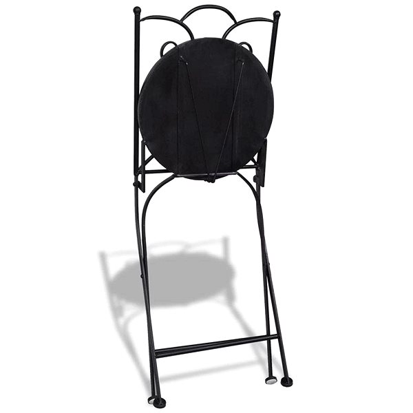 Záhradná stolička Skladacie bistro stoličky 2 ks keramické terakotové a biele 41535 Vlastnosti/technológia