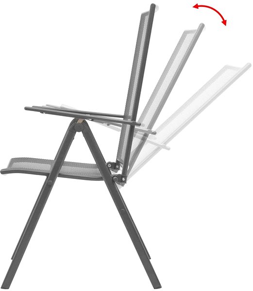 Záhradná stolička Stohovateľné záhradné stoličky 2 ks oceľové sivé 42716 Vlastnosti/technológia