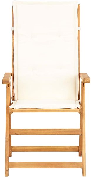 Záhradná stolička Záhradná polohovacia stolička 2 ks hnedá masívne akáciové drevo 45937 ...
