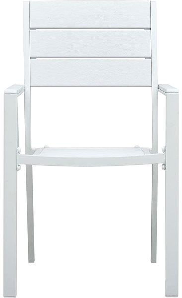 Zahradní židle Zahradní židle 4 ks bílé HDPE dřevěný vzhled 47884 Screen