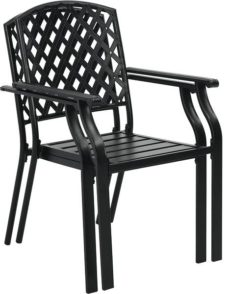 Zahradní židle Zahradní židle 4 ks mřížkový design ocel černé 310156 Vlastnosti/technologie