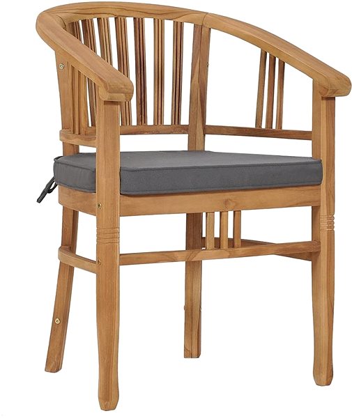 Záhradná stolička Záhradná stolička s poduškami 2 ks masívne teakové drevo 49431 Bočný pohľad