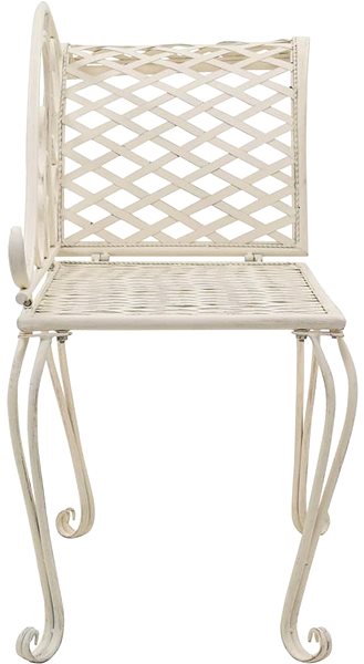 Garden Bench Garden Chaise Longue 128cm Metal Antique White 45431 ...