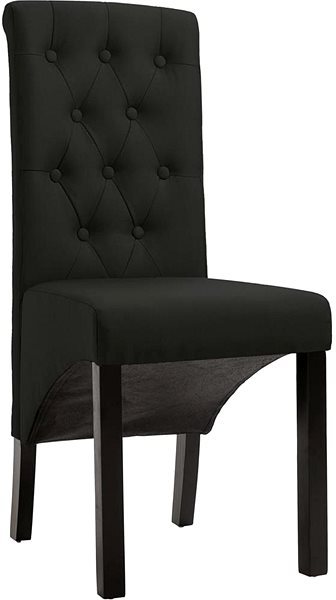 Jedálenská stolička Jedálenské stoličky 4 ks čierne textil ...