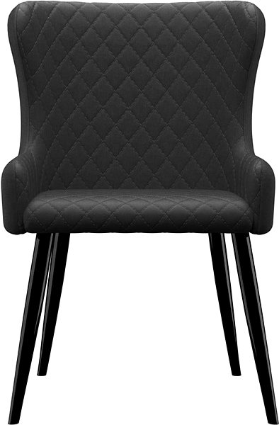 Jedálenská stolička Jedálenské stoličky 4 ks čierne textil ...