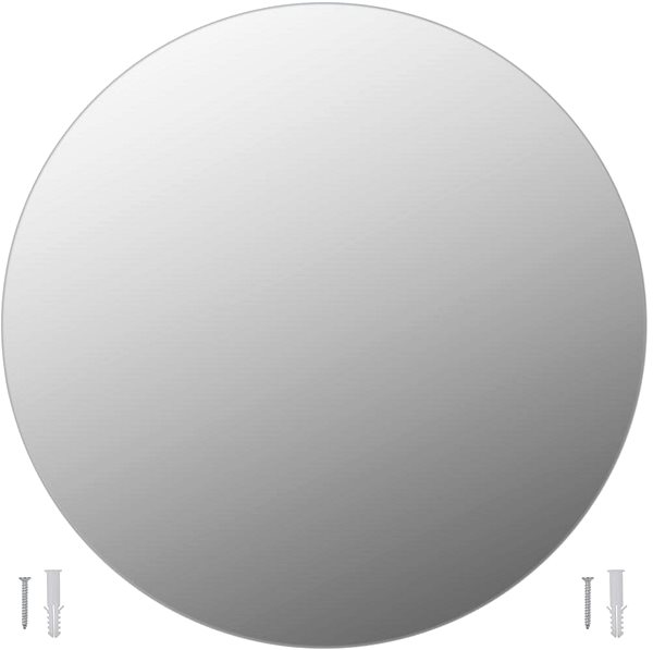 Zrkadlo Nástenné zrkadlá 2 ks 50 cm okrúhle sklo 3051627 ...