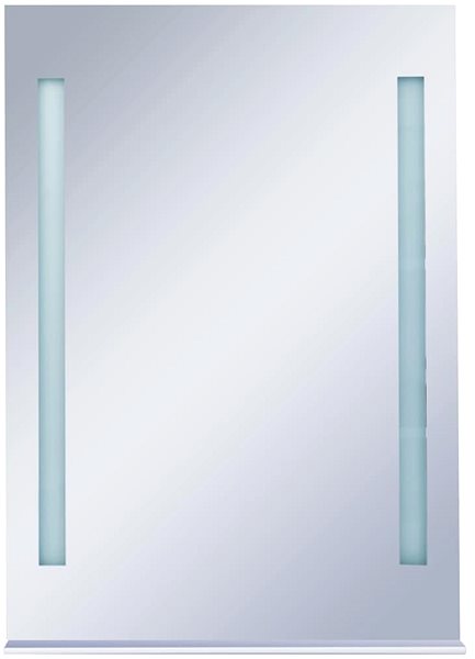 Zrkadlo Kúpeľňové nástenné zrkadlo s LED svetlom a policou 50 × 70 cm ...