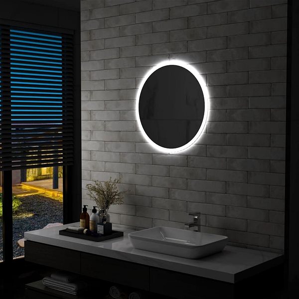 Zrkadlo Kúpeľňové zrkadlo s LED osvetlením 60 cm ...